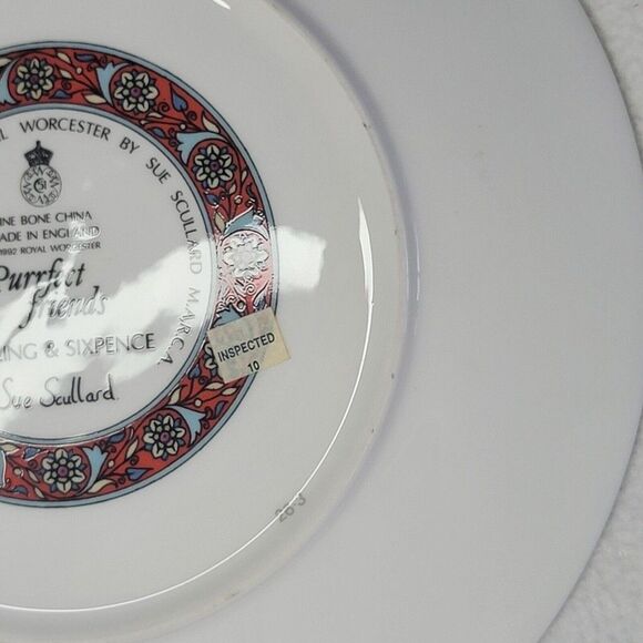 Vintage Royal Worcester Schilling & Sixpence Purrfect Friends Sue Sculland GUC - Picture 11 of 12